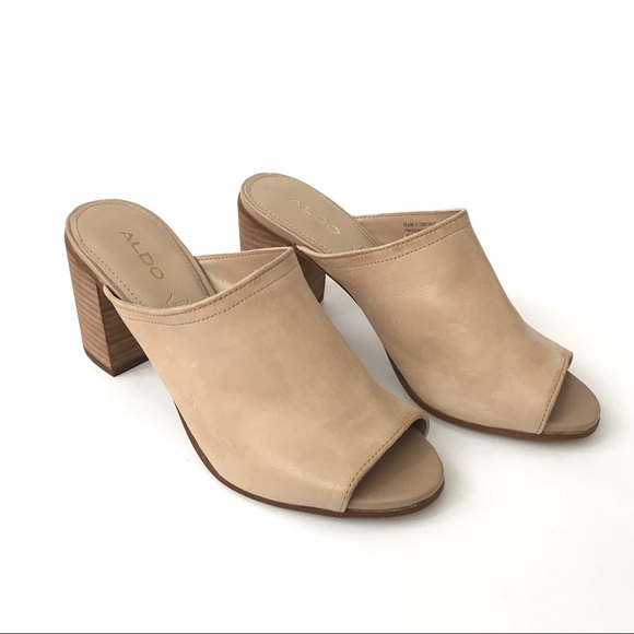 Aldo Shoes - NEW ALDO size 6 Dorothy Block Heel Mule Leather